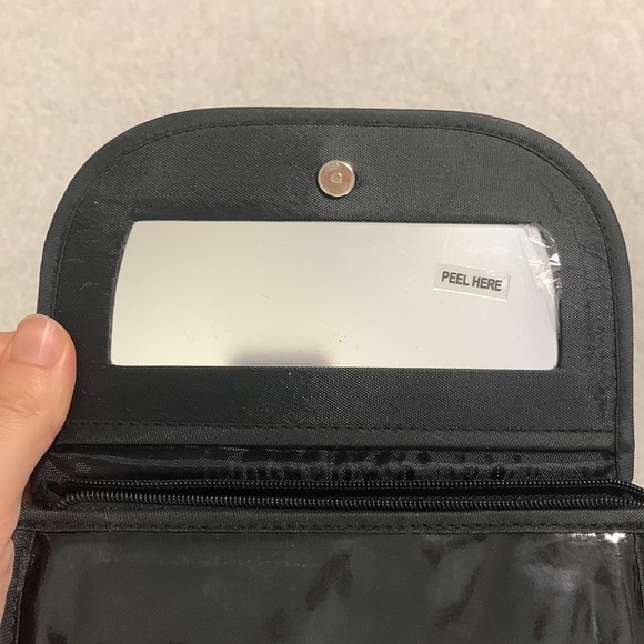 Black Patent Makeup Bag with Pink Bow - Picture 11 of 15